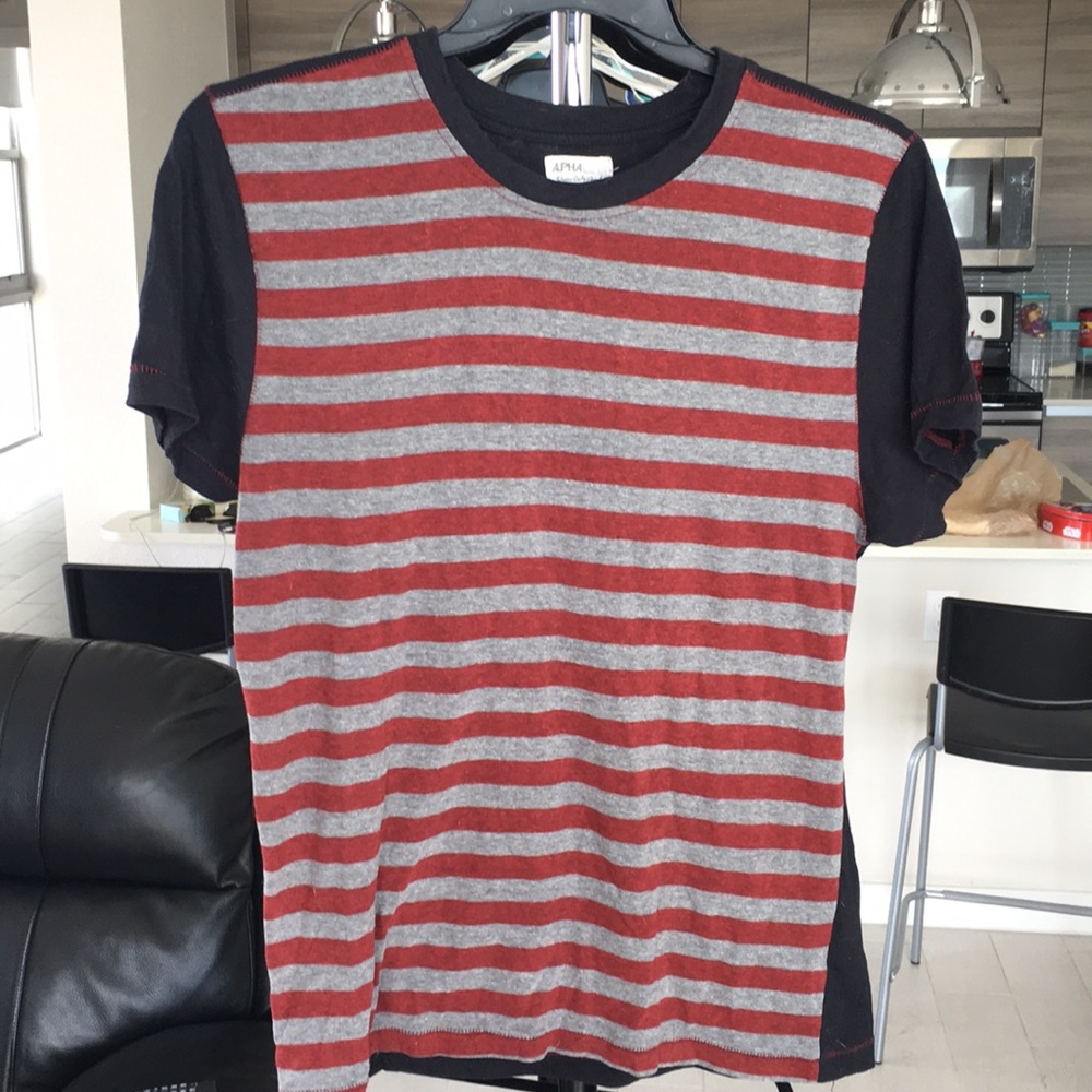 Alpha Beta Striped T shirt Size Large